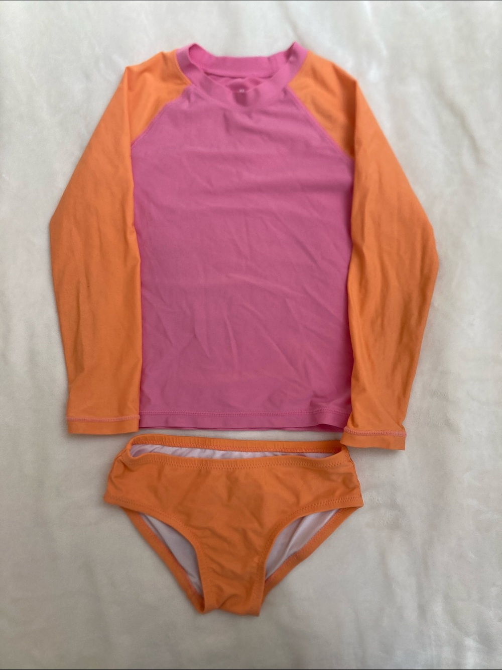 Primary size 4-5 long sleeve Rash Guard Top and bottom